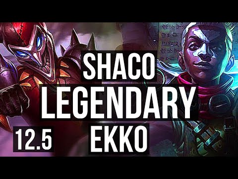 SHACO vs EKKO (JNG) | 29/1/3, 12 solo kills, Legendary, 600+ games | EUW Diamond | 12.5