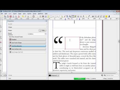 How to Typeset  in Scribus: Drop Cap Workaround 2