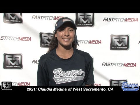 2021 Claudia Medina Shortstop and Outfield Softball Skills Video - CA Breeze