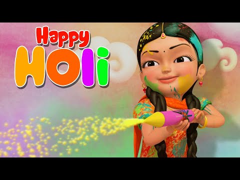 Rangbirangi Holi - Holi Manayenge Hum | Hindi Rhymes for Children | Infobells