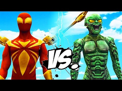 IRON SPIDERMAN VS GREEN GOBLIN - EPIC BATTLE