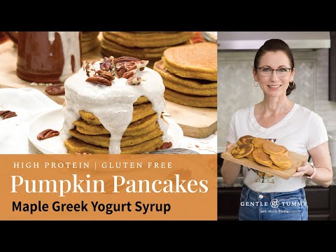 BEST Healthy Fluffy Pumpkin Protein Pancake Recipe w/Cottage Cheese