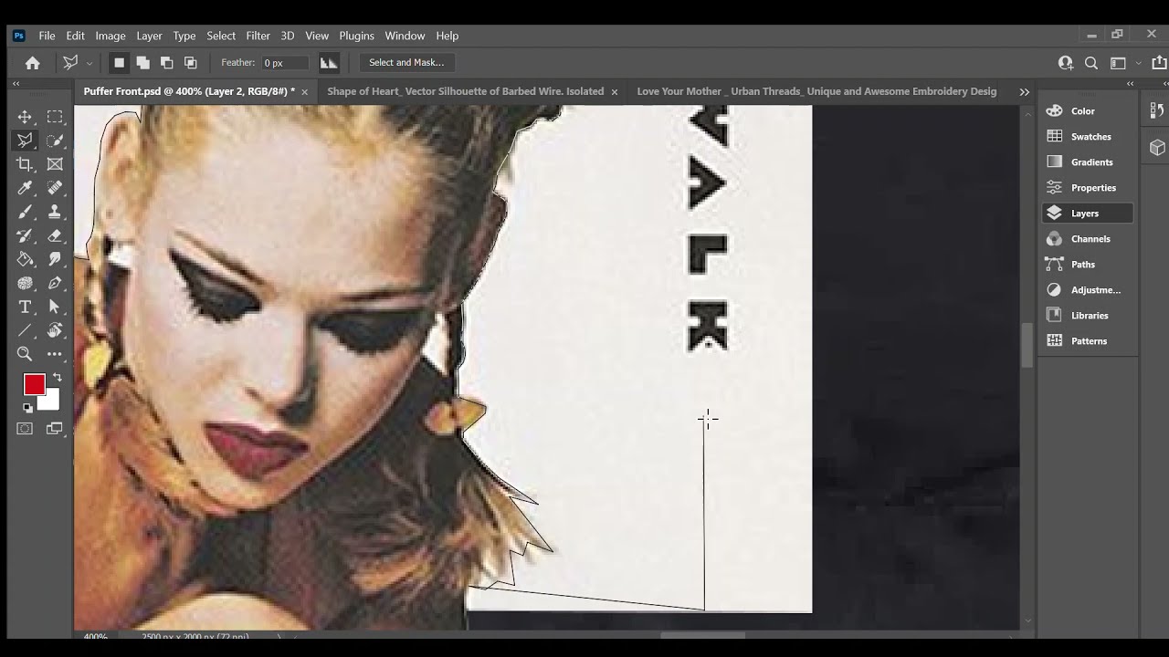 HOW TO MAKE A PUFFER COAT W/ GRAPHIC DESIGNS (PHOTOSHOP TUTORIAL)