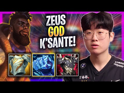 ZEUS IS A GOD WITH K'SANTE! - T1 Zeus Plays K'sante TOP vs Pantheon! | Season 2023