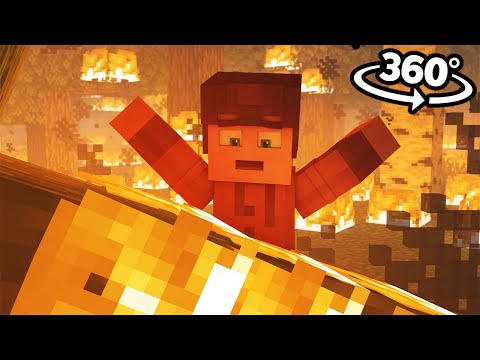 VR Planet: Minecraft Forest ENGULFED in Flames!