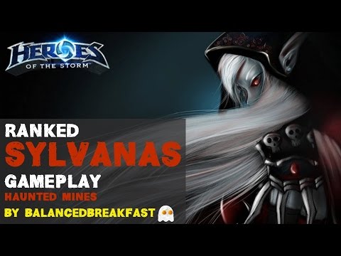 Heroes of the Storm Sylvanas Ranked Gameplay - Damage Build - Haunted Mines