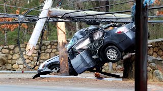 Crash into utility pole on South Shore leaves Mass. woman dead
