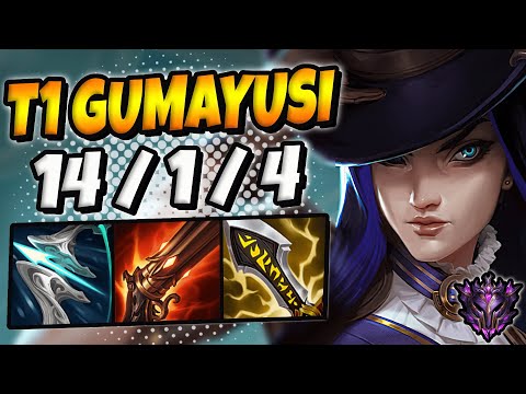 T1 Gumayusi Caitlyn vs Ezreal [ ADC ] Patch 12.1 Ranked Master Korea ✅