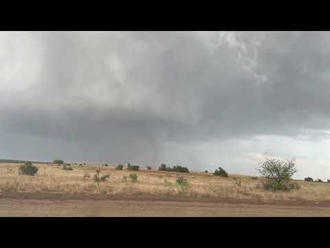 Tornado Forms Over Field Near Paducah, Texas