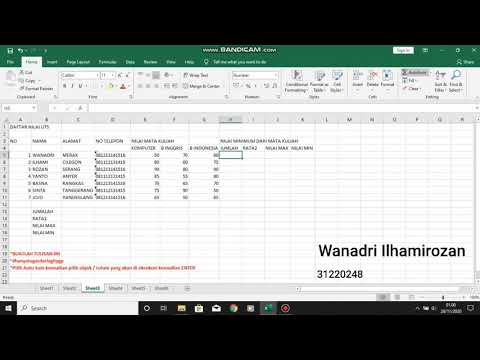 MICROSOFT EXCEL PENJUMLAH, RATA-RATA, CHARTS, NILAI MAX & MIN DLL,exe