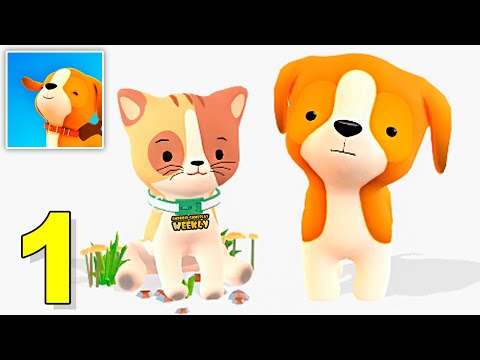 Pokipet - My Virtual Pets Cat & Puppy - Gameplay Walkthrough (Android) Part 1 - One Year