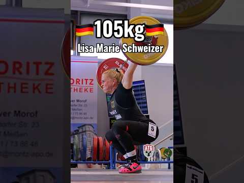 Lisa Marie Schweizer 🇩🇪 105kg snatch slow motion 2026 Meissen Cup #weightlifting