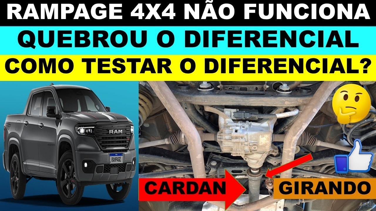 Rampage quebrou o diferencial traseiro, como testar o diferencial? 4x4 não funciona mensagem serv