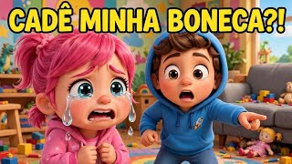 CADÊ MINHA BONECA? 😭 A Bibi perdeu a Lili - Historinha infantil Turminha do Léo