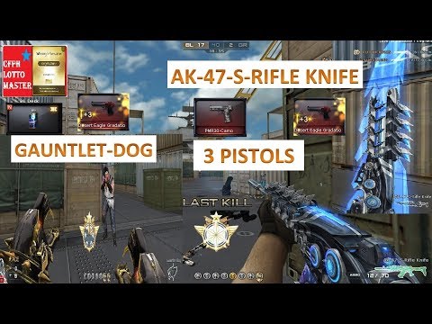 CrossFire PH 2019: Winning 3 Lotto Guns & AK-47-S-Rifle Knife and Gauntlet-Dog Game Play