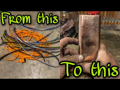 COPPER WIRE MELTDOWN/devil forge/COPPER INGOT/ASMR Metal Melting #scrappingcopper