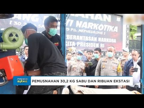 POLRESTABES MAKASSAR MUSNAHKAN BARANG BUKTI 30,2 KG SABU