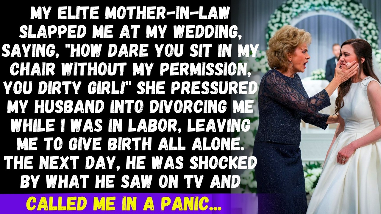 My elite MIL slapped me at my wedding and said, "How dare you touch me, you dirty girl!" But then...