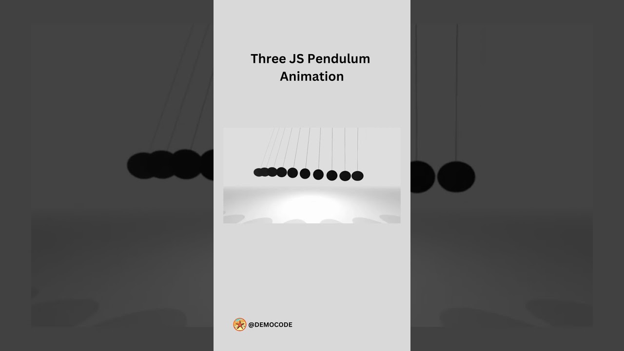 Three JS Pendulum Animation || #animation #css #threejs #coding #developer #cssanimation