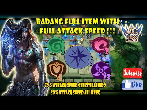 6 CELESTIAL 4 TARGEMAN 3 ASSASINS 2 SHAPE SHIFTER l BADANG FULL ITEM WITH FULL ATTACK SPEED