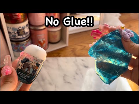 NO GLUE HANDSANTIZER SLIME!! 🍧🫧 How To Make Easy 2 Ingredient No Glue Hand Sanitizer Slime!!