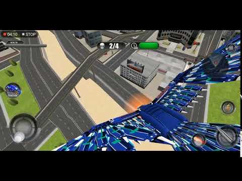 US Police Flying Bike Eagle Robot - Android Game Play