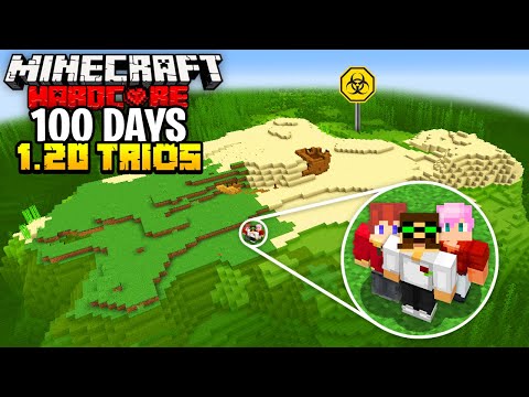 WE Survived 100 Days on a SURVIVAL ISLAND in 1.20 Hardcore Minecraft
