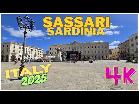 Walking Through the Historic Center of Sassari, Sardinia || 4K || 08.07.2025