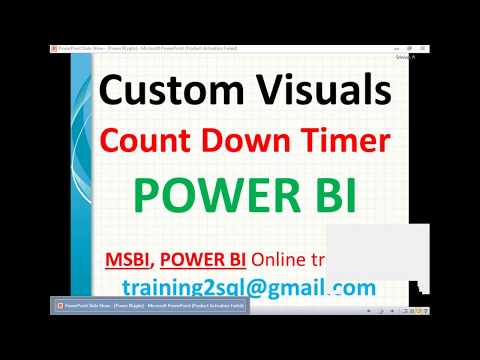 Custom Visuals in Power BI | Count Down Timer in Power BI