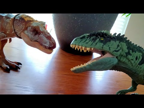 T-Rex Gen 2 vs Giganotosaurus! Jurassic world tournament battle 9