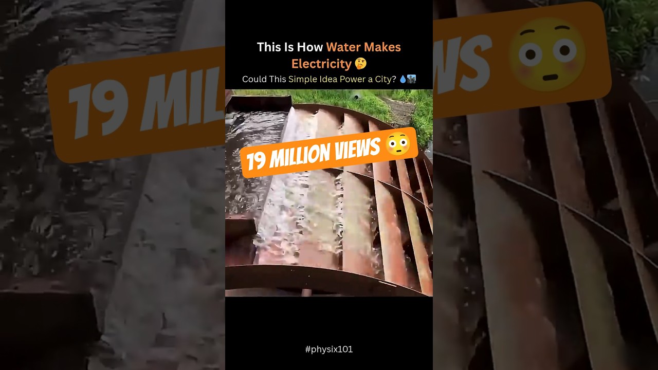How Flowing Water Creates Clean Energy! 🌊 | Power of Hydropower #physics #science #knowledge #shorts