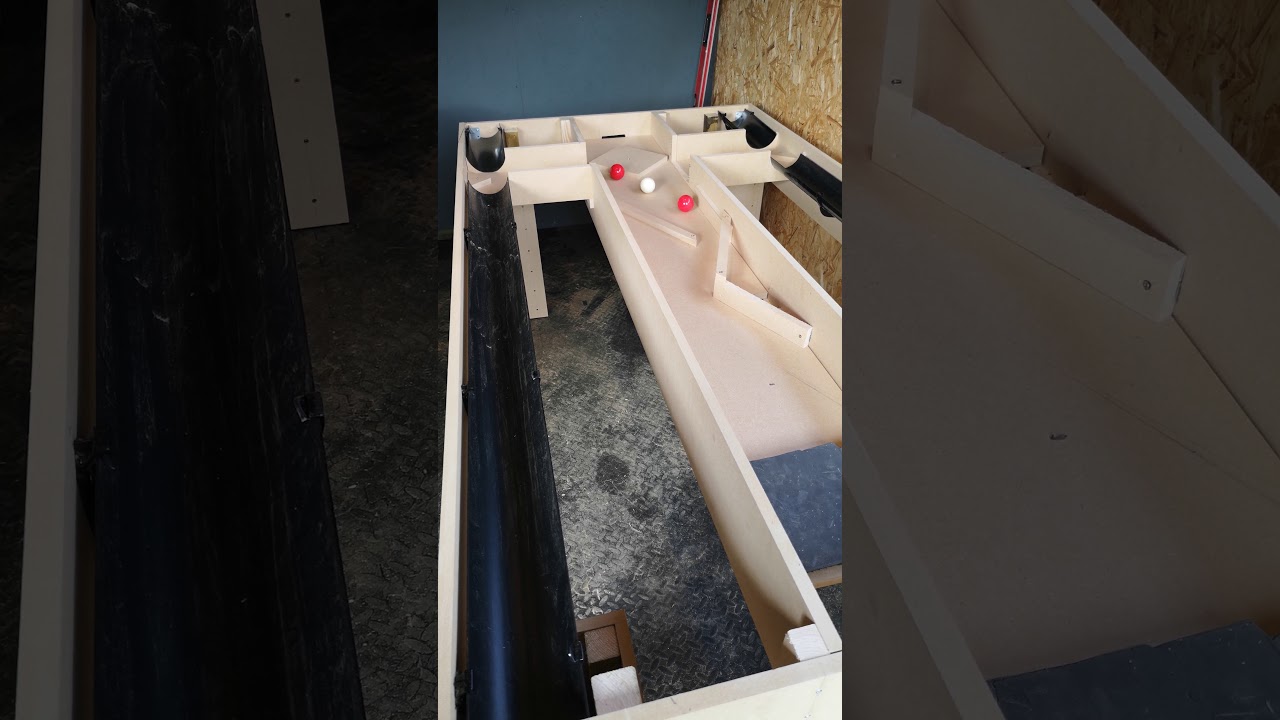 DIY Pool table... Ball return system with cue ball diversion