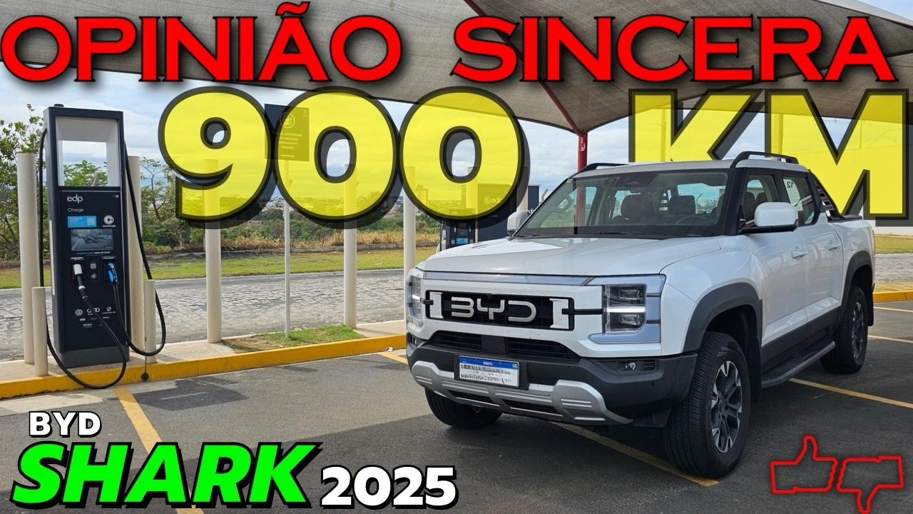 BYD Shark - Picape híbrida plug-in é econômica? Viagem de 900 km. Fez com 1 tanque? Preço, avaliação