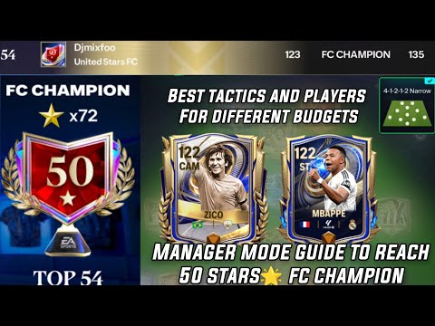 50🌟 UNBEATEN MANAGER MODE TACTIC GUIDE TO FIFA CHAMPION FC MOBILE 26 & BEST PLAYER FOR ALL BUDGET
