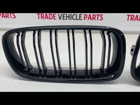 Fits BMW 3 Series F30 F31 2012-2018 Front Kidney Grilles Double Slats Gloss Black video