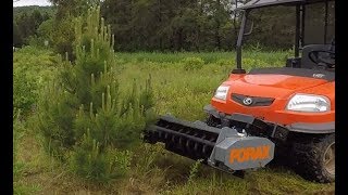 Forax GP 40 Gas Powered Mulcher on Kubota UTV