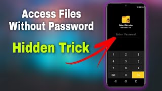 How to Access Files From Locked File Manager On Android Mobile Phone | Cool Android Feature