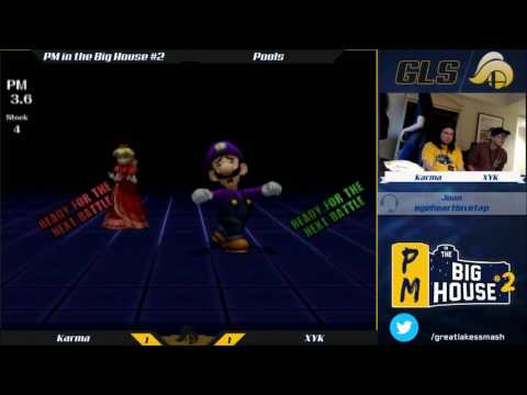 Project M in The Big House #2 Pools - Karma (Peach) vs. XYK (Luigi)
