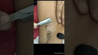 Armpit shaving by straight razor/#armpitshaving #p