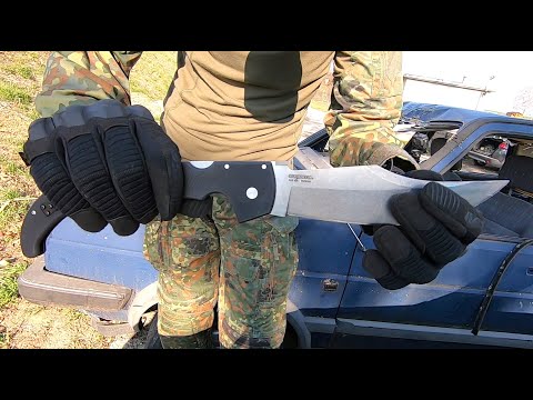 TOP 3 LARGE FOLDERS - DESTRUCTION TEST - UNTIL THEY BRAKE - COLD STEEL ESPADA XL - TALWAR - VOYAGER