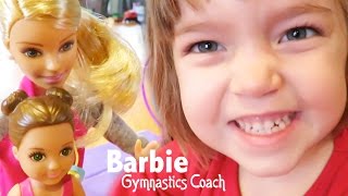 Early Birthday Present! Barbie Gymnastics Coach Playset | Crazy8Family