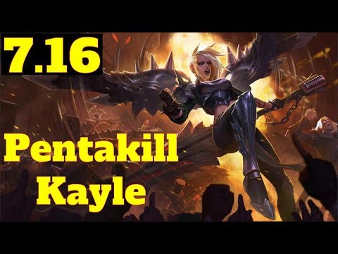 [LoL:PBE] PENTAKILL Kayle Skin Preview (Early Version) - Patch 7.16