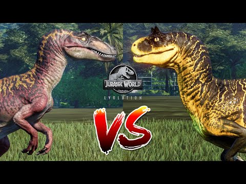 Carnoraptor vs Evrima Utahraptor - Jurassic World Evolution.