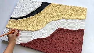 Minimal Art for Home Decor |  Easy Modern Wall Art | Step by Step Texture Painting for Beginners