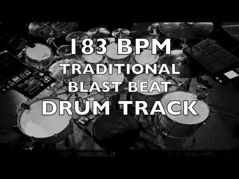 183 BPM TRADITIONAL BLAST BEAT DRUM TRACK