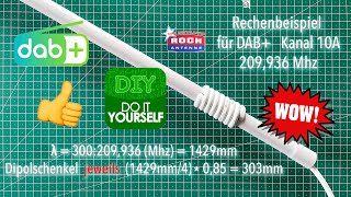 DIY: DAB+ Antenne selber bauen - 6dB Gewinn #DIY #digitalradio