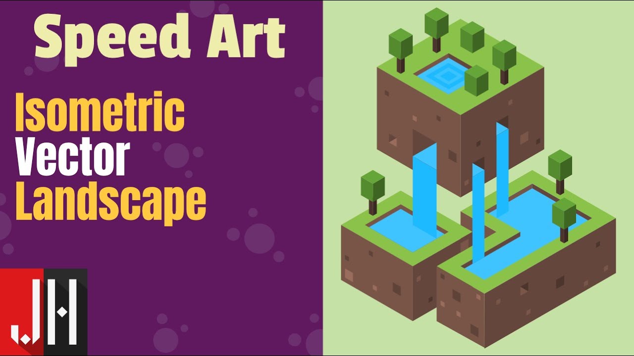 How to Draw Isometric Landscapes - Vector Speed Art