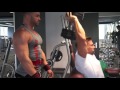 IFBB Pro's Ryan Terry and Jason Poston training arms at 2017 FIBO.