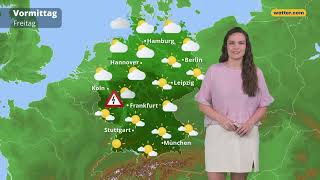 Wetter heute:  Blitz und Donner - am heißesten im Südosten