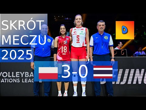 Siatkówka Kobiet Polska vs Tajlandia 3-0 Liga Narodów Skrót Meczu 2025